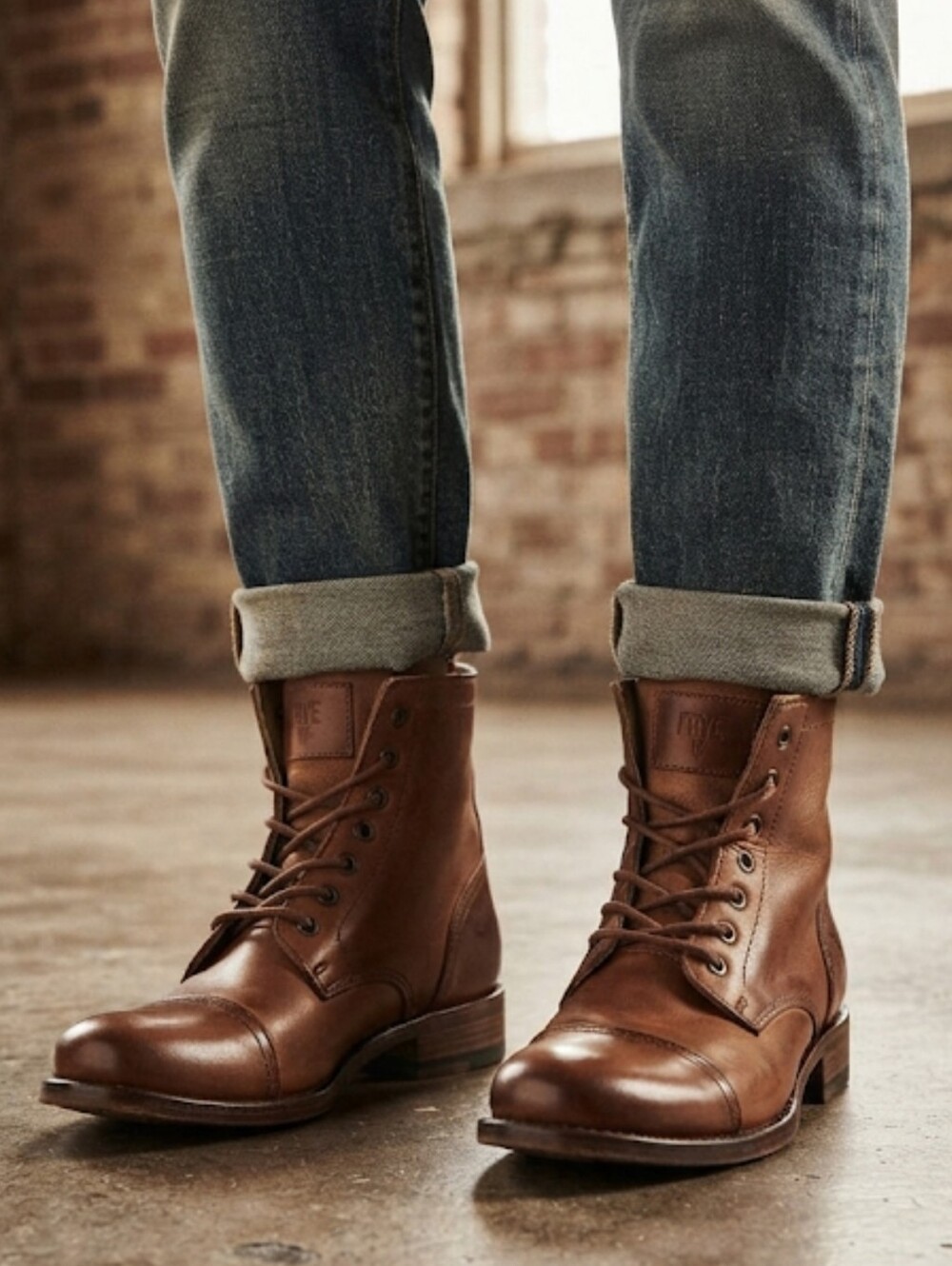 Tara M. Vintage Leather Lace Up Boots Size 39 USA 8.5